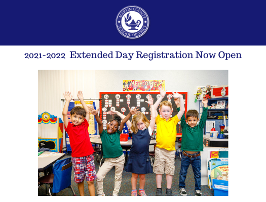 Extended Day registration is now open. 