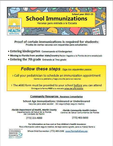 School Immunization  Information