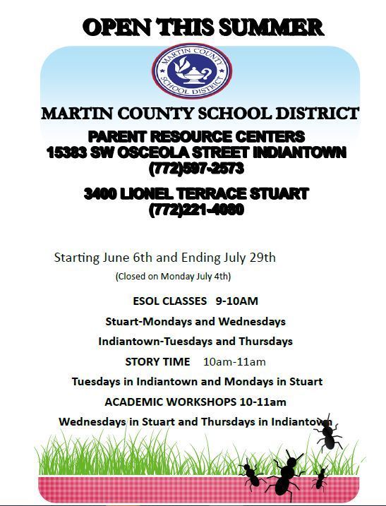 Flyer about Parent Resource Center