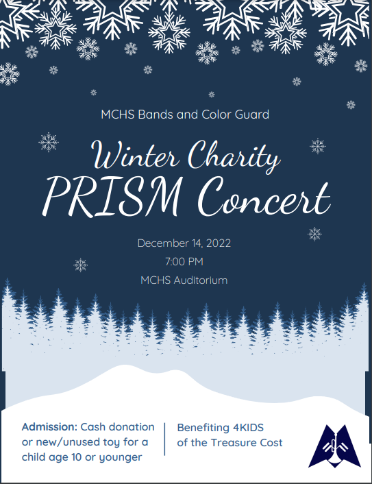 MCHS Bans and Color Guard Winter Charity PRISM Concert