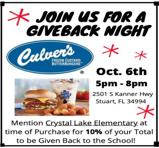 Give Back Night: Culvers
