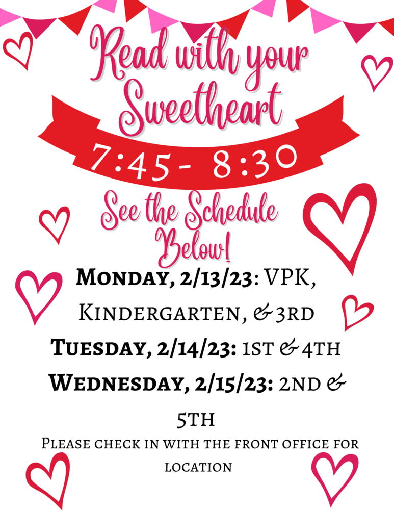 Read with your Sweetheart flyer