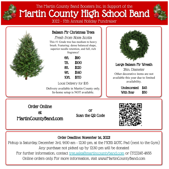 MCHS Band Boosters Holiday Fundraiser