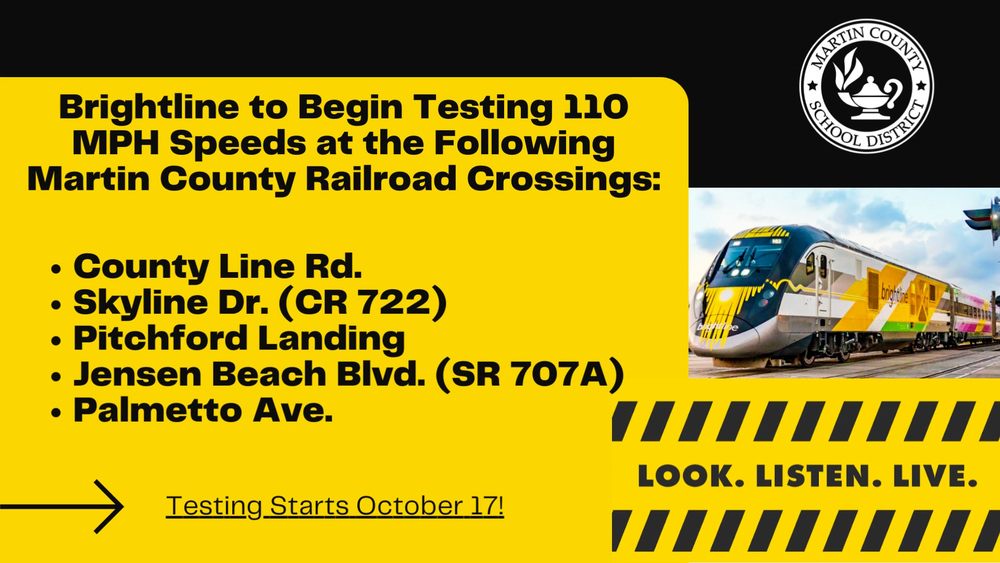Brightline to test 110 mph speeds