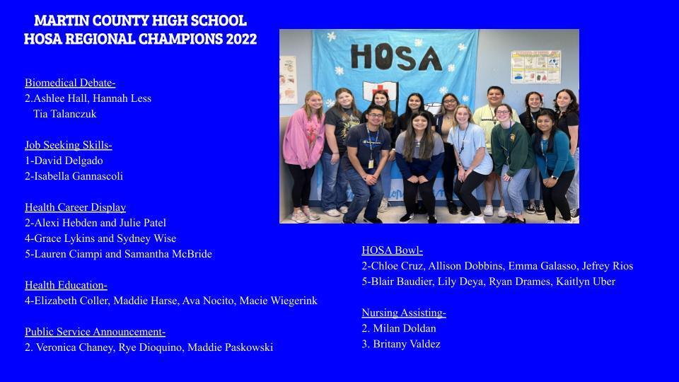 MCHS HOSA