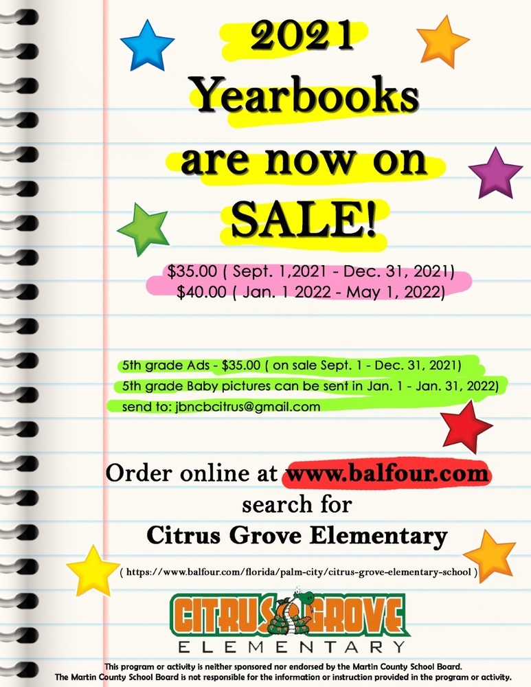 Yearbook Committee is Collecting 5th Grade Baby Pictures | Citrus Grove ...