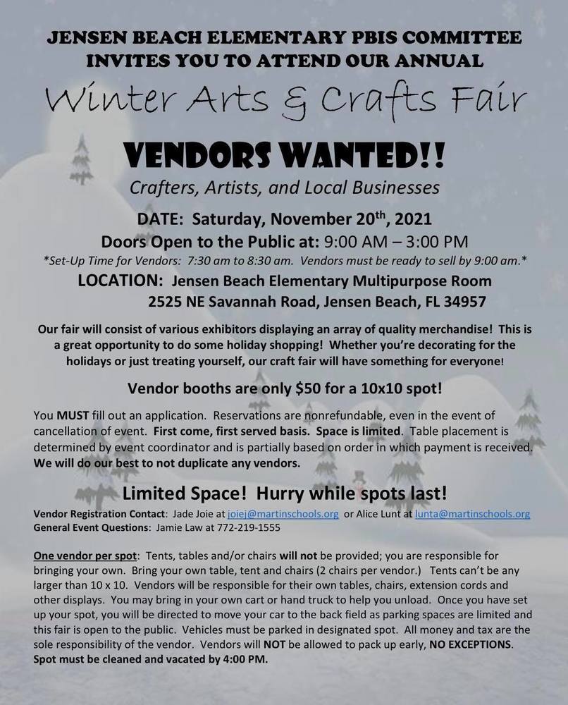 Vendors wanted! 