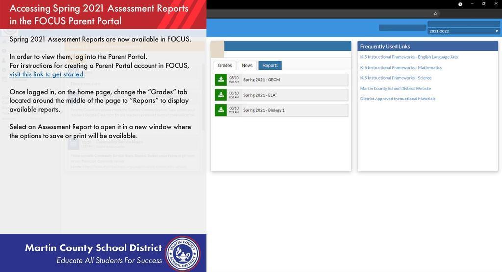 Score Report Instructions