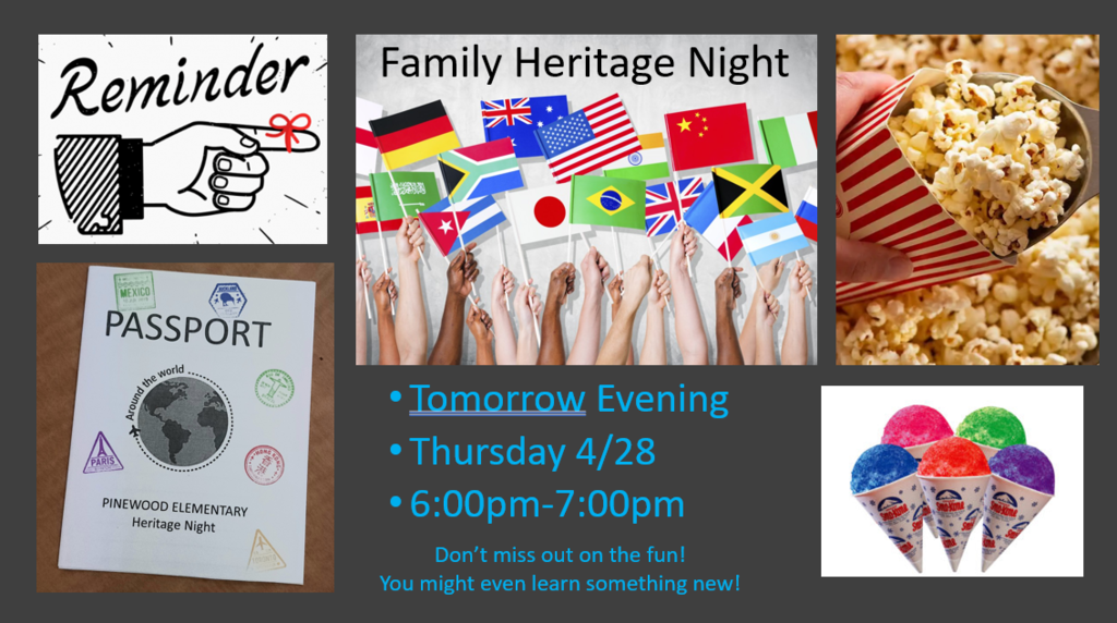 Reminder of Family Heritage Night