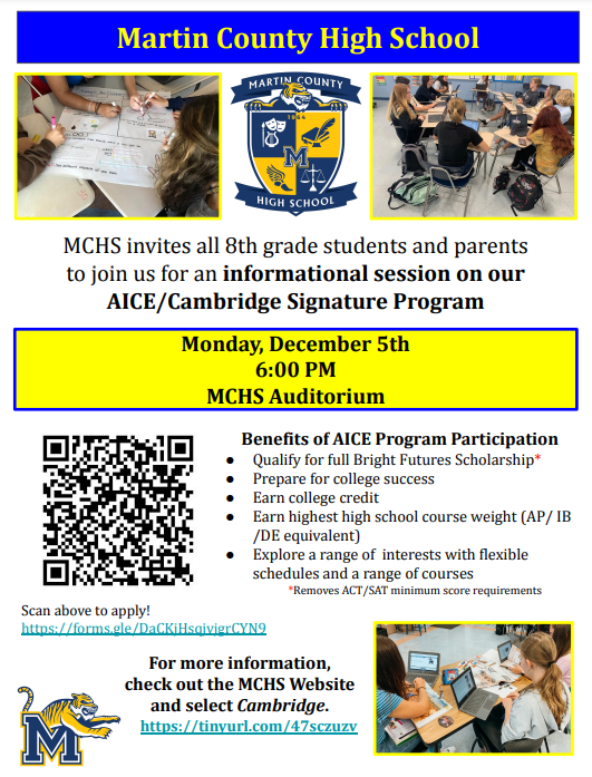 MCHS AICE Information Session