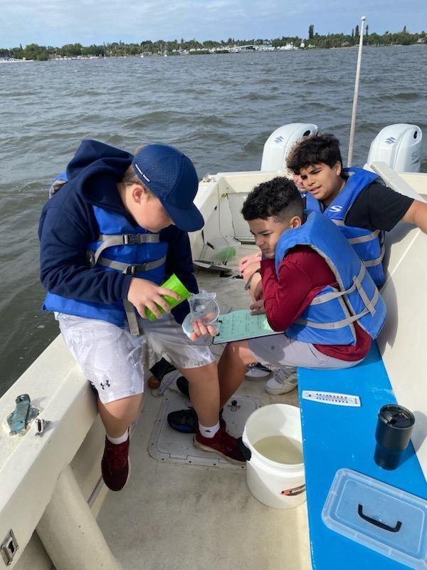 AMS students venture out to Indian River Lagoon to test water quality