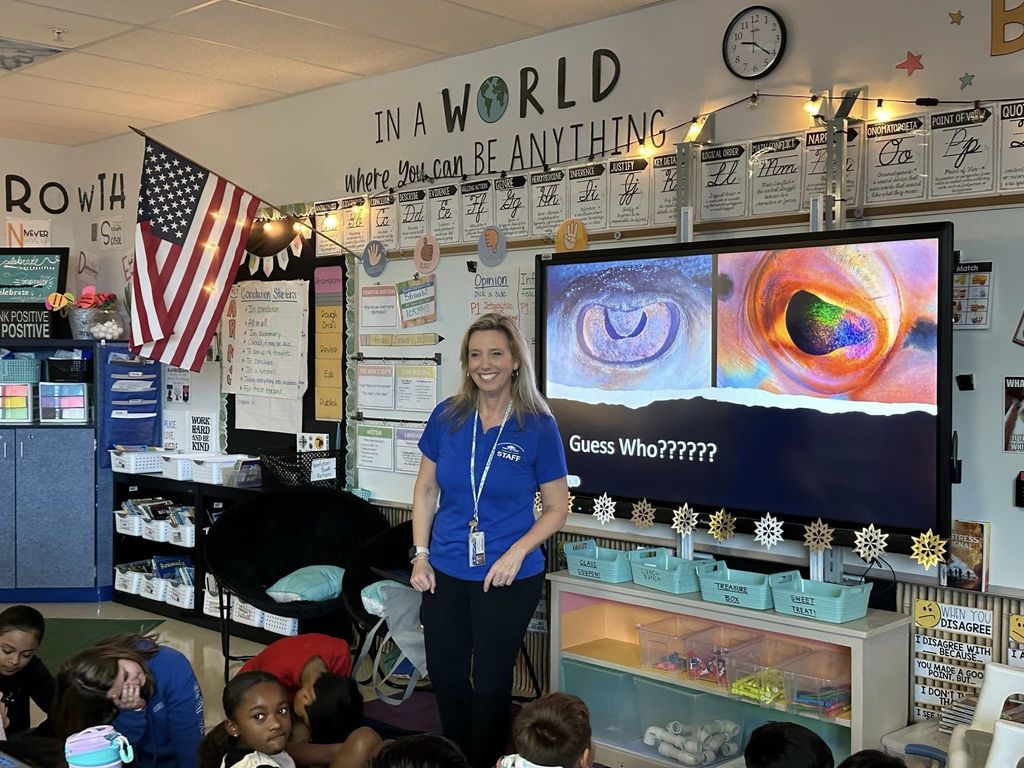 ESC Coordinator presents to students during Celebrate Literacy Week