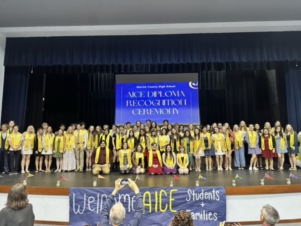AICE students receive stoles