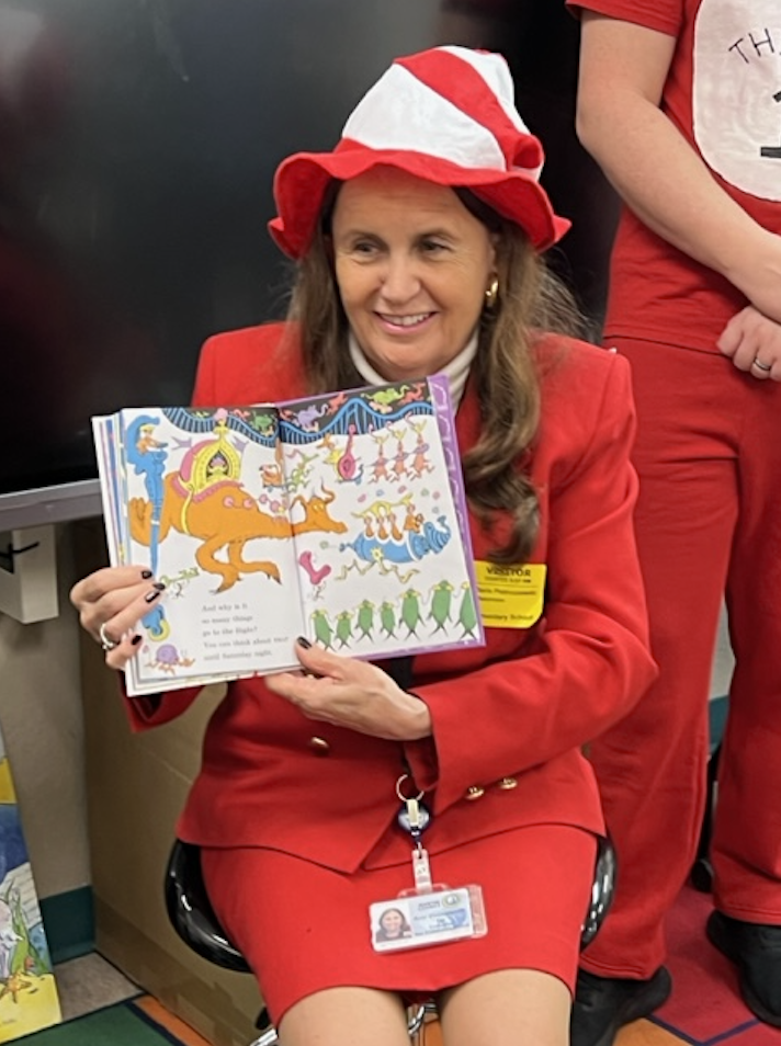 Martin County Tax Collector, Ruth Pietruszewski, read to students at Warfield Elementary