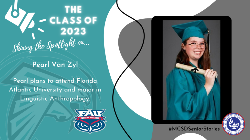 Shining a spotlight on JBHS senior Pearl Van Zyl