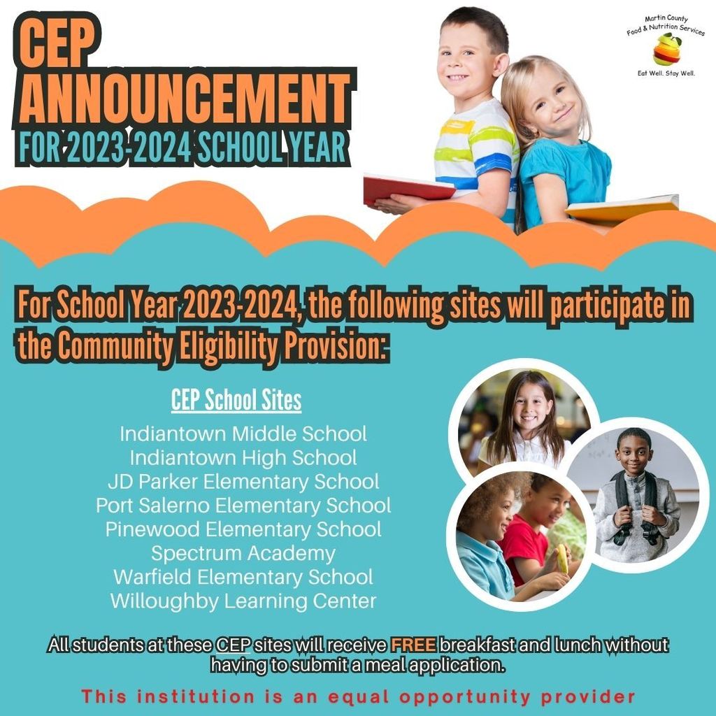 CEP information for school breakfast and lunch
