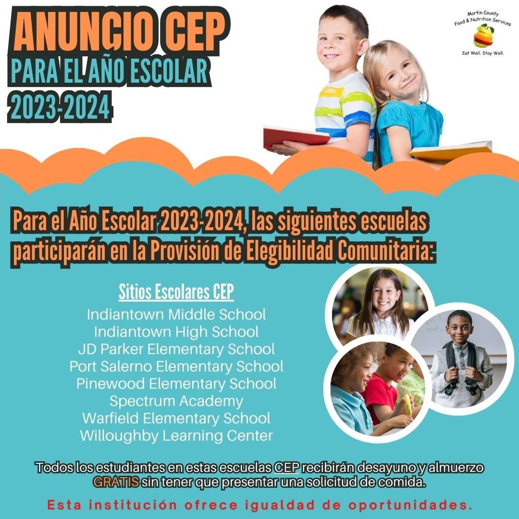 CEP information for school breakfast and lunch