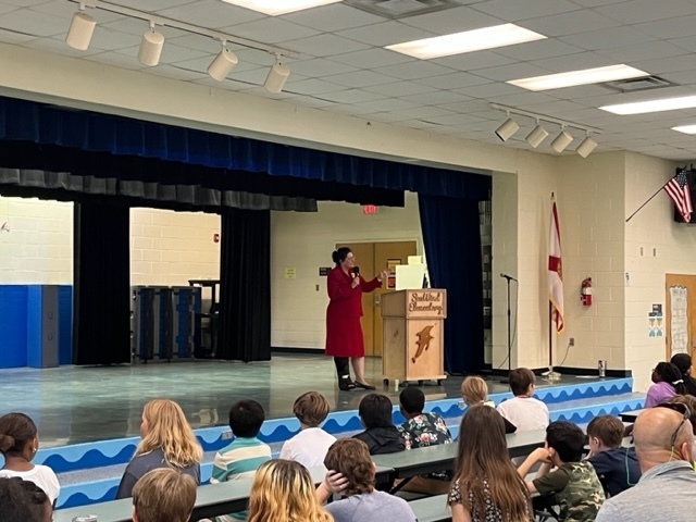 Christine Moreno presenting to Seawind Elementary School 5th Grade