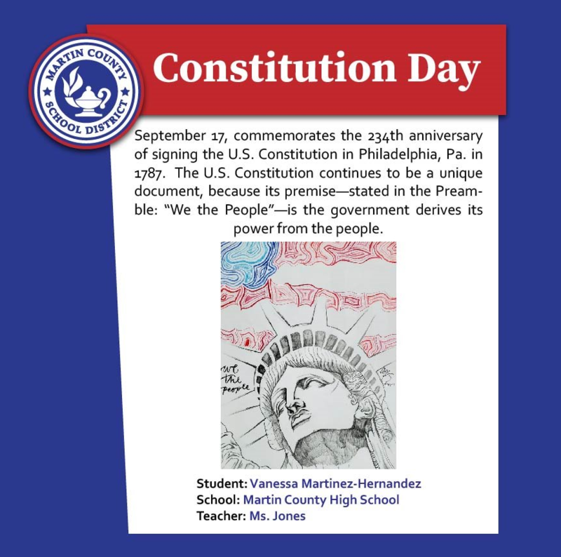 Sign a Pocket Constitution for a K-12 Student