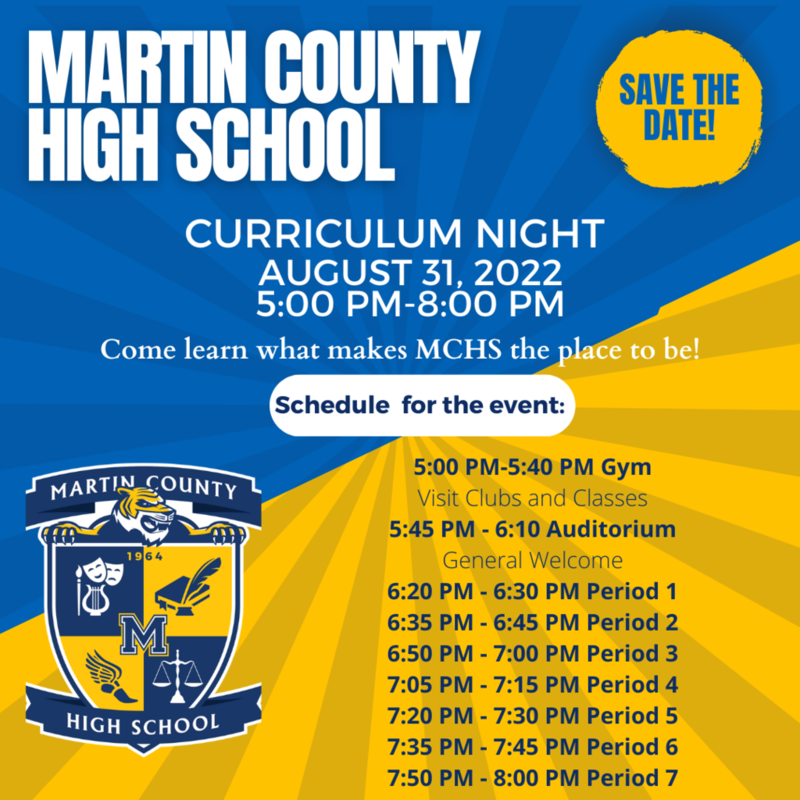 Curriculum Night at MCHS | Martin County High School